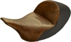 Saddlemen Lariat Low Solo Seat Brown For Harley Touring Models - Low solo seat in brown leather For Harley Touring