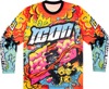 ICON Scatterbrain Jersey Men's 2XL Orange/Yellow - Polyester mesh chassis with vivid graphics