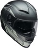 Z1R Jackal Dark Matter Helmet - Matte Silver/Green (M) - Full-face helmet with drop-down sun visor