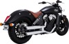 Vance & Hines PCX Twin Slash 3" Slip-On Exhaust Chrome Fits 15-20 Scout