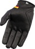 ICON Hooligan Lucky Lid Gloves XL Black Blue Yellow Men's - Breathable short cuff gloves with knuckle protection