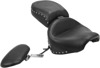 Mustang Studded Seat W/Driver Backrest Black Fits Yamaha Road Star 99-14