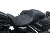 Mustang Fastback 1PC Seat Black Fits 08-21 Harley Electra Glide/Road Glide
