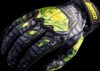 ICON Hooligan Outbreak Gloves Fluorescent Yellow/Green/Black/Gray Men's Small