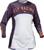 Fly Racing Women's Lite Jersey Deep Purple/White/Neon Coral 2X - Women's 2X Lite Jersey in Deep Purple/White/Neon Coral