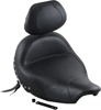 Concho Studded Vinyl Solo Seat Black w/Backrest Back 1.5"