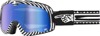 100% Barstow Goggle Death Spray Blue Mirror Lens Adult One Size - Blue mirror lens goggles, adult, Death Spray design