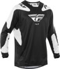 Fly Racing Kinetic Sym Jersey Black/White 2X-Large - Offroad jersey in Black/White, size 2X-Large