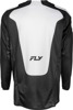 Fly Racing Kinetic Sym Jersey Black/White Medium - Offroad jersey, Black/White, Medium