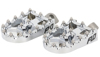 FLO Moto Style Footpeg Set Chrome 2x3.125in For Harley Davidson - Chrome moto footpegs For Harley Davidson models