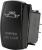 "Bumper LED Light" Illuminated Rocker Switch - Amber Lighted SPST Rocker