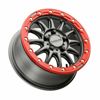 Raceline Alpha Beadlock 15x7 Gunmetal/Red 5x114.3 +25 For Polaris RZR Pro R