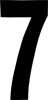 #7 7" Tall Black "Extreme" Stick-On Race Numbers - 3 Pack