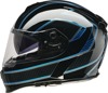 Z1R Warrant Amplify Helmet Small Black/Blue Gloss - Full face helmet with sun visor