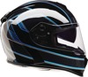 Z1R Warrant Amplify Helmet Blue/Black Large - Full face helmet with drop-down sun visor