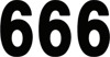Factory Effex 4" Pro Numbers Black #6 Pack of 3 Decals Factory Effex 4" Pro Numbers Black #6 Pack of 3 Decals