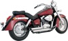 Shortshots Staggered Chrome Full Exhaust - 04-09 Honda Shadow Aero 750