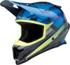 Z1R Rise MC Helmet Hi-Vis Yellow/Blue Small - MX helmet with polycarbonate shell