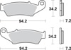 SBS 694SI Front Brake Pads - Fits various off-road motorcycles
