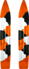 7" Powderhound Skis Camo Orange/Black/White - For 90-19 Arctic Cat Polaris Yamaha Ski Doo 7" Powderhound Skis Camo Orange/Black/White - For 90-19 Arctic Cat Polaris Yamaha Ski Doo
