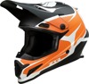 Z1R Rise Flame Helmet Matte Black/Orange/White 4XL - MX helmet with flame graphics in 4XL size