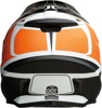 Z1R Rise Flame Helmet Matte Orange/Black/White L - MX helmet with flame graphics in Matte Orange.