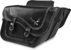Willie & Max Black Magic Super Slant Saddlebags Black 16"x11"x6.5"