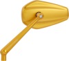 Arlen Ness Mini Stocker Mirror Left Side Gold Aluminum Arlen Ness Mini Stocker Mirror Left Side Gold Aluminum
