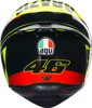 AGV K1 S Grazie Vale Helmet Small Yellow Black Red Gloss Unisex - Full face motorcycle helmet, Small, Grazie Vale graphic