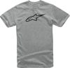 ALPINESTARS Ageless Tee Grey Heather/Black Medium - Universal fit medium-sized tee
