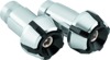 BikeMaster Anti-Vibration Bar Ends - Black/Silver - Fits 7/8" & 1" Handlebars