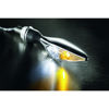 Kuryakyn Rhombus Front Right Marker Light White/Amber Chrome