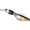Kuryakyn Rhombus Front Right Marker Light White/Amber Chrome