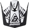 Answer AR1 Sweep Visor Black/White - Replacement visor for Answer AR1 Sweep helmet