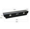 Kolpin UTV Metal Bed Box Lockable Storage for Utility Vehicles - Durable lockable UTV bed storage box