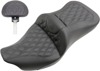 Road Sofa LS Leather 2-Up Seat Gel w/Backrest - For Harley FLH FLT Road Sofa LS Leather 2-Up Seat Gel w/Backrest - For Harley FLH FLT
