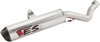 Big Gun ECO Series Slip-On Exhaust Silver Fits Yamaha YFZ450R/X