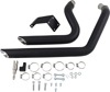 2-2 Shortshots Staggered Black Full Exhaust - For 99-03 Harley XL