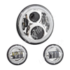 7? Full-Halo Chrome LED Headlight with (2) 4.5? Full-Halo Chrome Passing Lamps