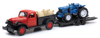 1946 Dodge Power Wagon with Farm Tractor Scale 1:32 by New Ray Toys
