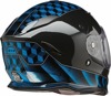 Z1R Nemesis Thunderbird Helmet 2XL Blue/Black Gloss - Full-face helmet with drop-down sun visor