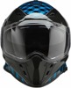 Z1R Nemesis Thunderbird Helmet 2XL Blue/Black Gloss - Full-face helmet with drop-down sun visor
