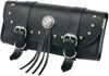 Willie & Max American Classic Tool Pouch Black 12in x 5in x 2.5in - Black tool pouch with studs and fringe, 12x5x2.5in