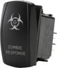 "Zombie Response" Illuminated Rocker Switch - Amber Lighted SPST Rocker