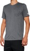 100% Men's Mission Athletic Tee - Heather Charcoal, Size L