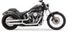 3" Twin Slash Cut Chrome Slip On Exhaust - 11-14 Harley Softail Blackline FXS 3" Twin Slash Cut Chrome Slip On Exhaust - 11-14 Harley Softail Blackline FXS