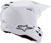 Alpinestars SM3 Solid Helmet White Gloss Large - Gloss white MX helmet, size large