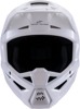 Alpinestars SM3 Solid Helmet White Gloss Large - Gloss white MX helmet, size large