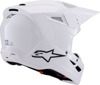 Alpinestars SM3 Solid Helmet White Gloss Large - Gloss white MX helmet, size large