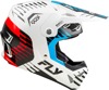 Fly Racing Formula CP Slice Helmet White/Red/Cyan SM - ECE/DOT approved helmet For Small size